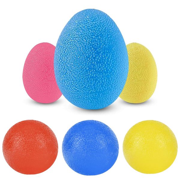 Hand Grip Strength Trainer Stress Balls - Wrist/Finger Therapy - 6 Pieces