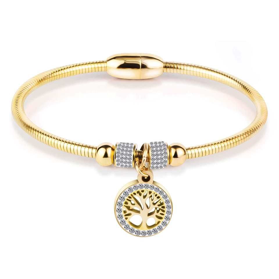 Bracelet Tree of Life Charm Bangle Magnetic Lock Clasp | Shop Today ...