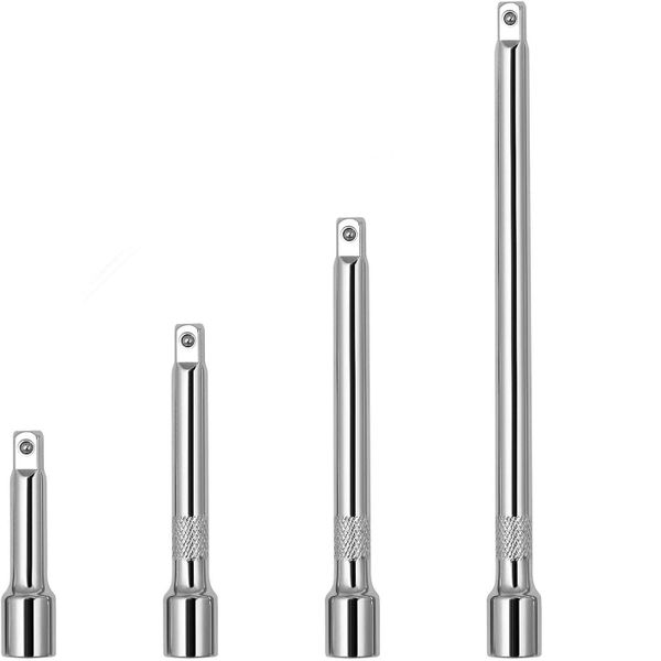 FI-4Piece Drive Socket Quarter Inch Extension Bar Set
