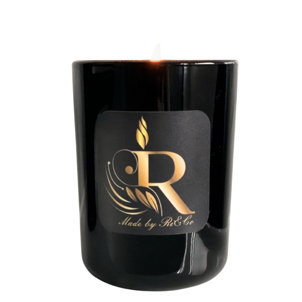 Namasta Zen Scented Candle - 330ml Black Jar with Silicone Lid