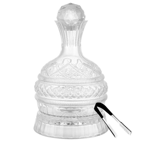 360 - Spinning Wine Decanter, Lead-free Crystal Glass Wine Decanters