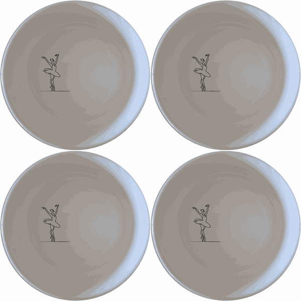 Swan Morphing Ballet Dancer Bowl Set of 4 - Range 1