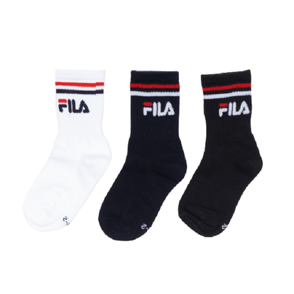 Fila Kid's Stallone Tube Socks 3 Pack