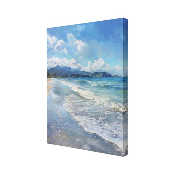 Framed Mounted Canvas. Seascape image