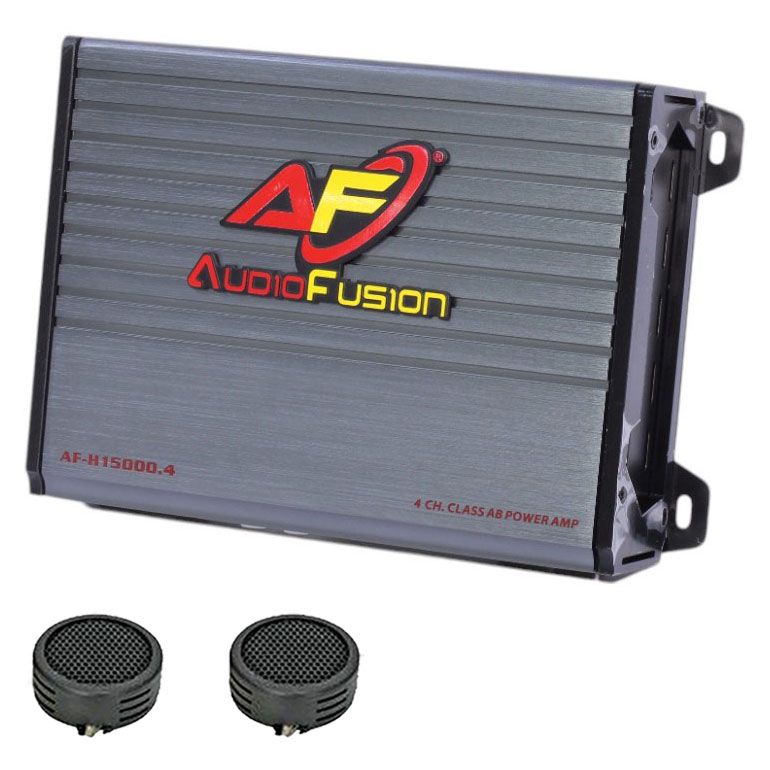 AudioFusion AF-H15000.4D 15000Watts 4 Channel Amplifier & Evo Tweeters