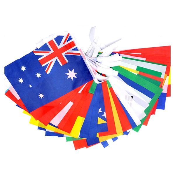 Decor 32 International Bunting String Flag Banner - 2m
