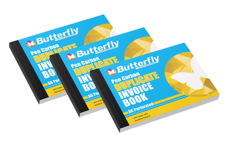 A6 Pen Carbon Duplicate Invoice Book (100 Copy) X3