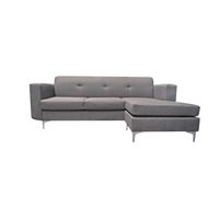 Light Grey Universal 3 Seater with Ottoman Couch Set