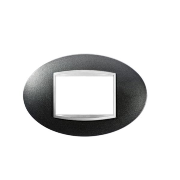 Gewiss CHORUS ART 3-Gang Cover Plate (Slate Grey)