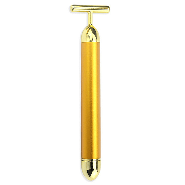 24k Gold Energy Beauty Bar / Electric T-Shaped Facial Massager