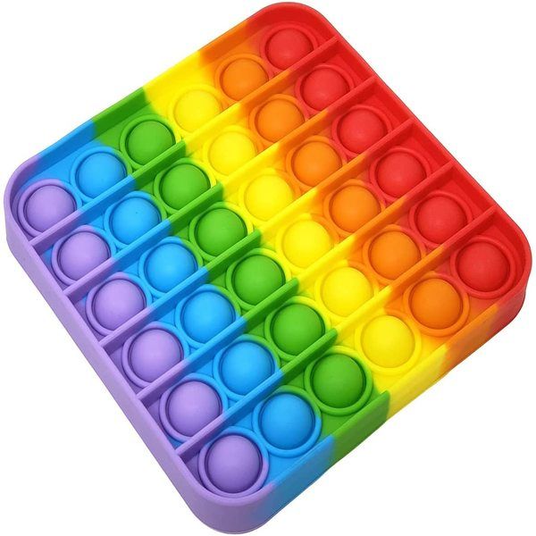 Square Pop It Bubble Fidget Toy - Rainbow