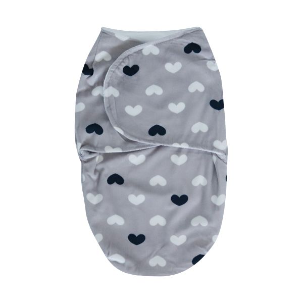Snuggletime Swaddle Pod Mink Coral - Heart Design