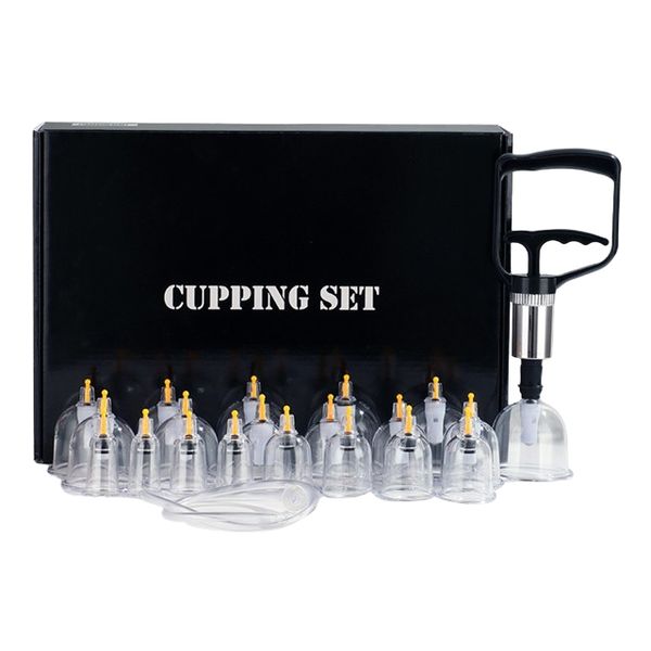 Set Massage Suction Cups, Acupuncture Therapy, 20 Pieces, Transparent