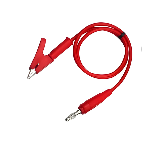 CMU 1M Silicone Banana Plug to Crocodile Clip Test Lead Red 10A