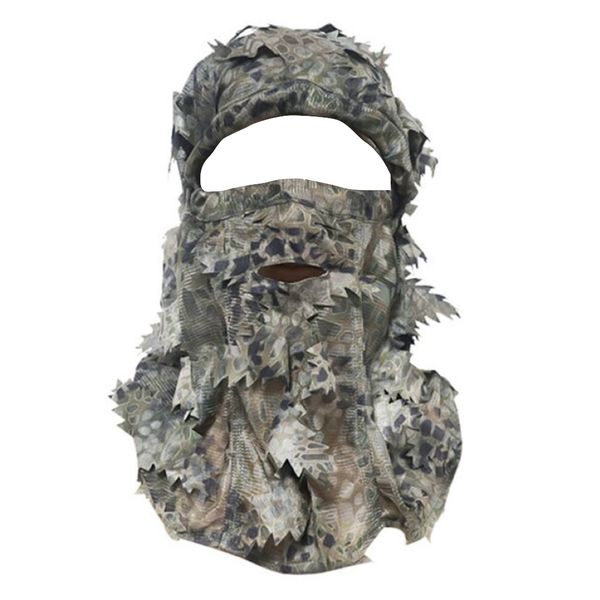 Camping Hunting Camo Airsoft Full Face Breathable Balaclava - 3D Leaf