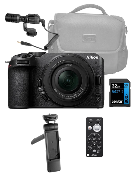 Nikon Z30 Mirrorless Camera Body with 16-50mm f3.5-6.3 Lens Streaming Kit