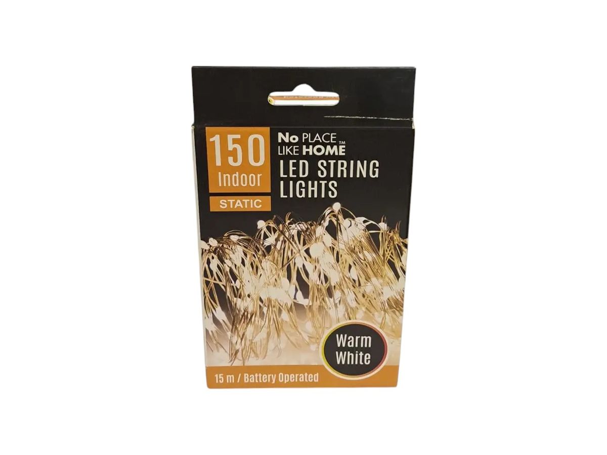 No Place Like Home - 150 Indoor LED String Lights (Warm White)