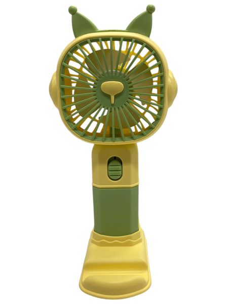 Portable USB Rechargeable Fan with Phone Stand - Green