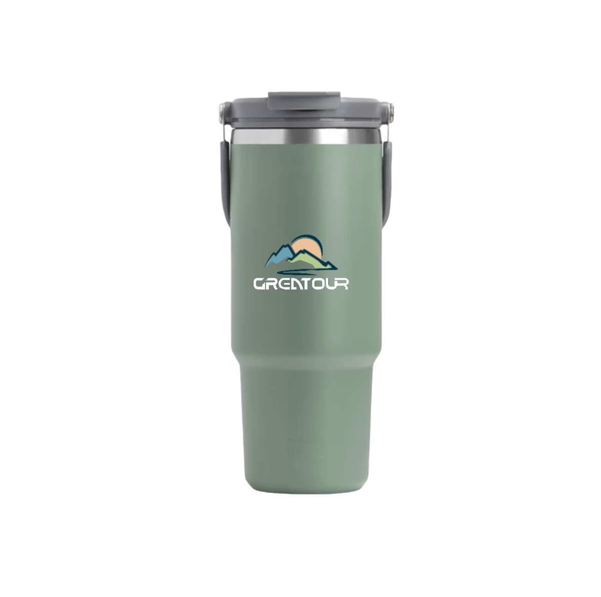 GREATOUR 1.2 Litre Travel Mug Vacuum Insulated Hot/Cold Flip Straw