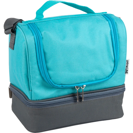 Aqua Two Compartment Lunch Bag Blue