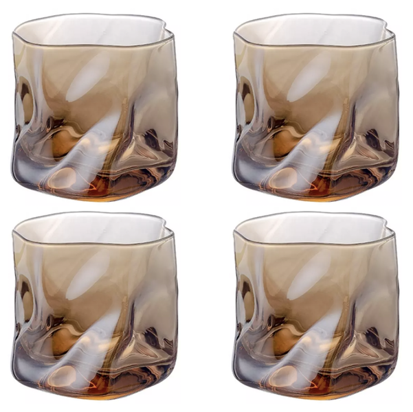Divinity Crystal Old Fashioned Drinking Glasses - Set of 4