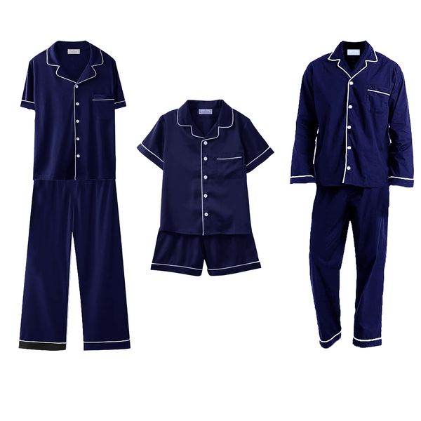 Mens Navy Button Down Cross Season PJ Set