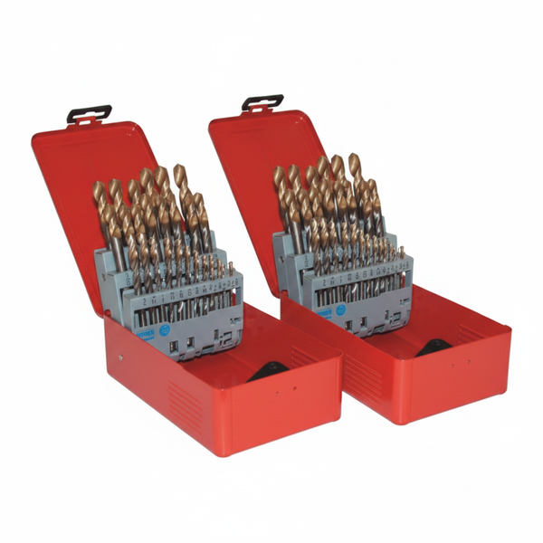 Krafft Titanium Coated Drill Bit Set 25 Piece 1-13mm HSS - 2 Pack