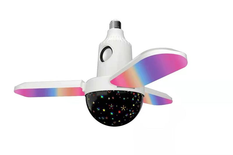 Light with Changeable Colors Sparking and Fan Shape