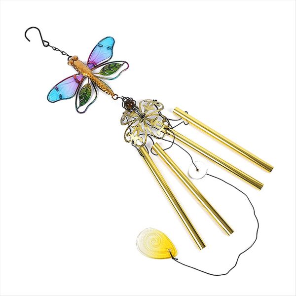 Dragonfly Wind Chime Glass Gardening Wind Chimes Pendant High Quality