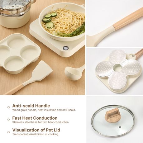 Chenshia 13Pc Premium Non-Toxic Home Kitchen Non-Stick Cookware