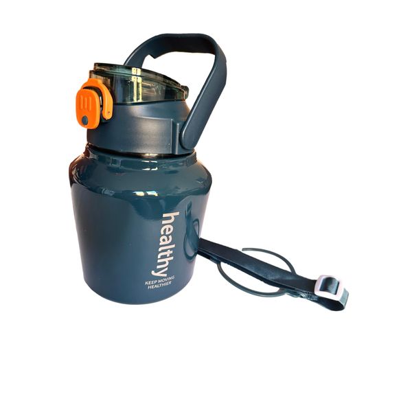 Stainless Steel 1L Water Bottle with Handle and Shoulder Strap
