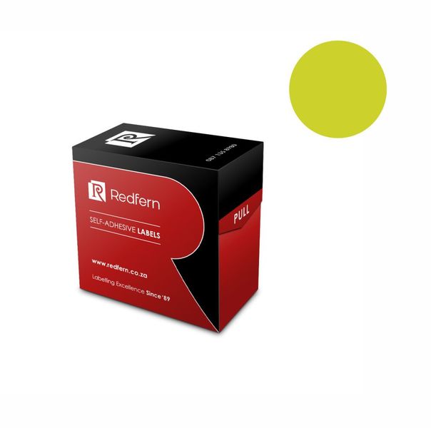 Redfern C19 Colour Code Labels - Fluorescent Red 5's