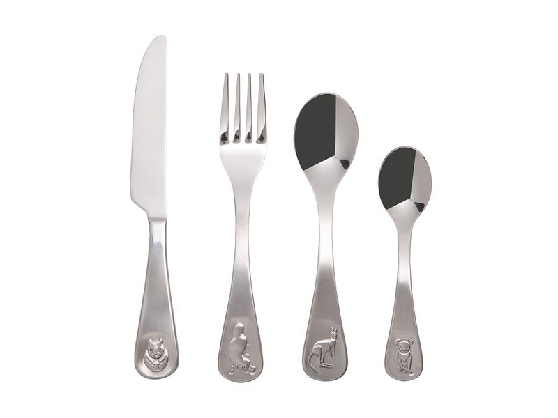 Maxwell &amp; Williams Koala and Friends 4pc Cutlery Set 18/10 Stainless Steel