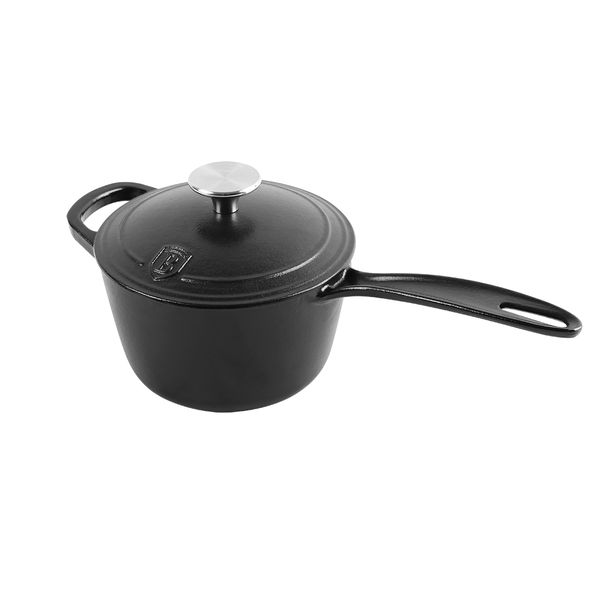 Berlinger Haus 16cm Enamel Coating Cast Iron Sauce Pan - Black
