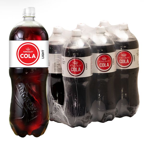 Kingsley Sparkling Soft Drink - Cola Light (6 x 2L)