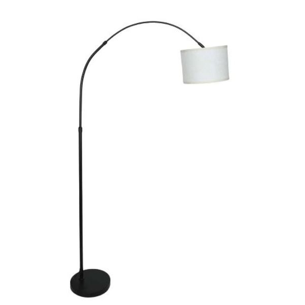 Novafurn 180cm Metal Arc Curved Black Floor Lamp