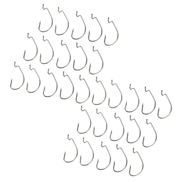 30 Pieces Long Shank J Hooks Freshwater Set