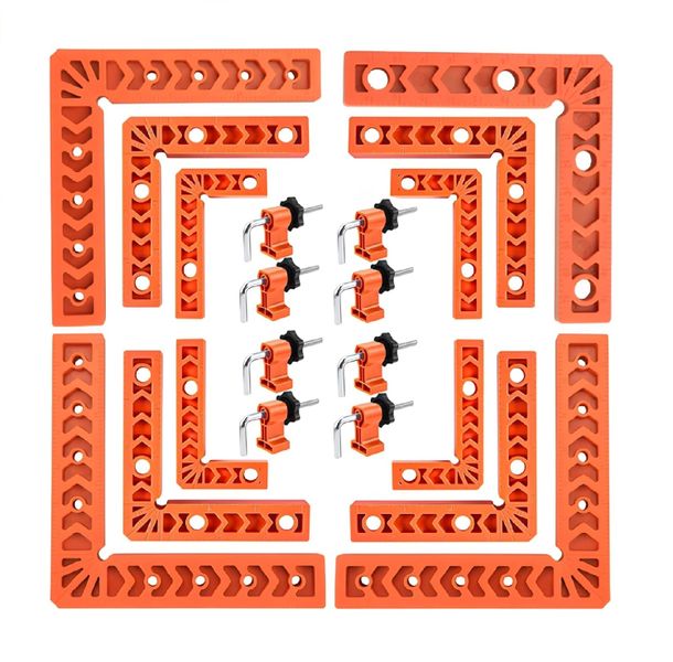 12 Pieces 90 Heavy Duty Corner Clamps Set for Woodworking Adjustable