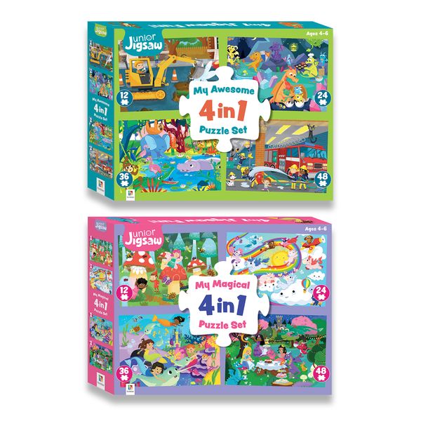 Kids 4-in-1 Jigsaw Puzzle 120-Piece Set