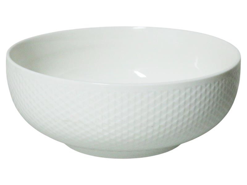 George &amp; Mason Tria Porcelain Salad Bowl Dia:20.5cmxH8cm White