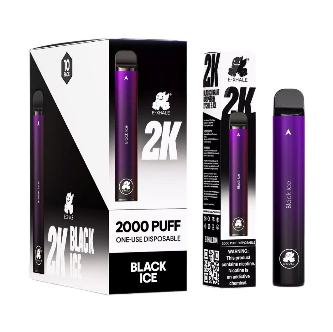 E-XHALE 2000 Puffs Disposable Vapes - Black Ice (Box of 10) | Shop Today.  Get it Tomorrow!