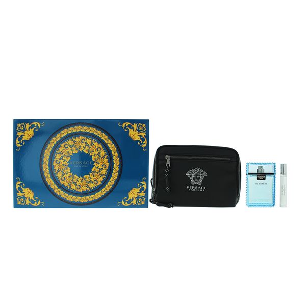 Versace Man Eau Fraîche 3 Piece EDT 100ml Gift Set (Parallel Import)