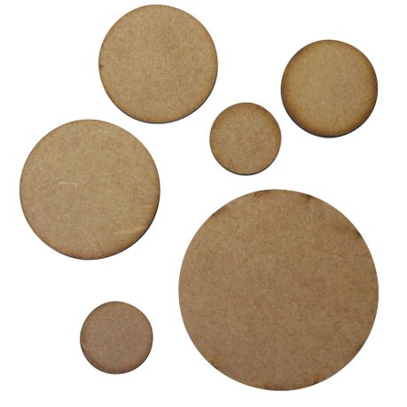 Mixed Size MDF Laser Cut Circles - 150pp Image