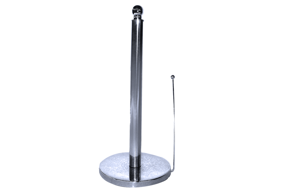 Stainless Steel Counter Top Paper Towel Holder with Tensioning Rod