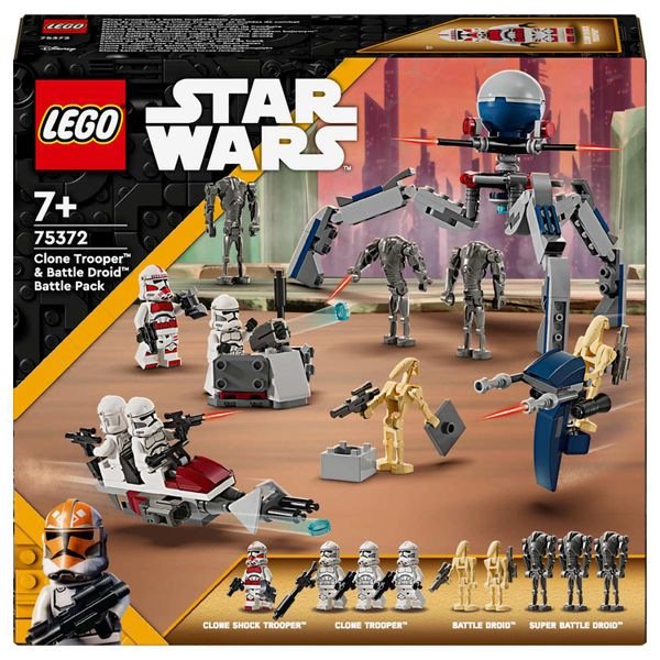 LEGO® Star Wars™ Clone Trooper™ &amp; Battle Droid™ Battle Pack 75372 Building Toy Set - 215 Pieces