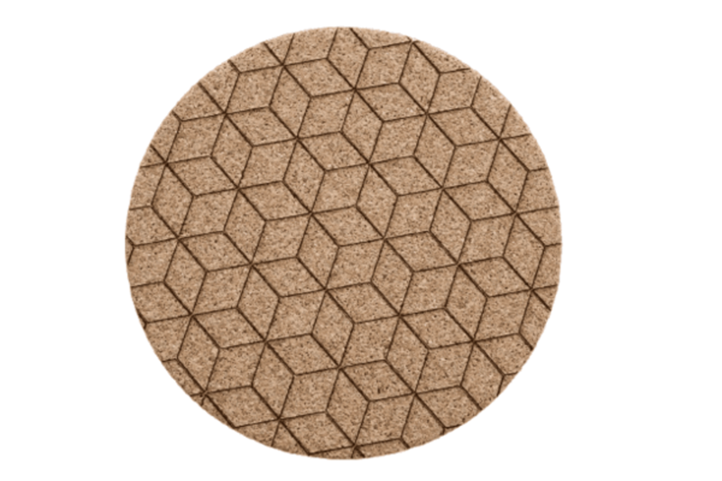 Square style Round Cork coaster (pack of 6)