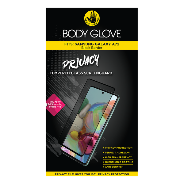 Body Glove Samsung Galaxy A72 Privacy Tempered Glass Screen Protector