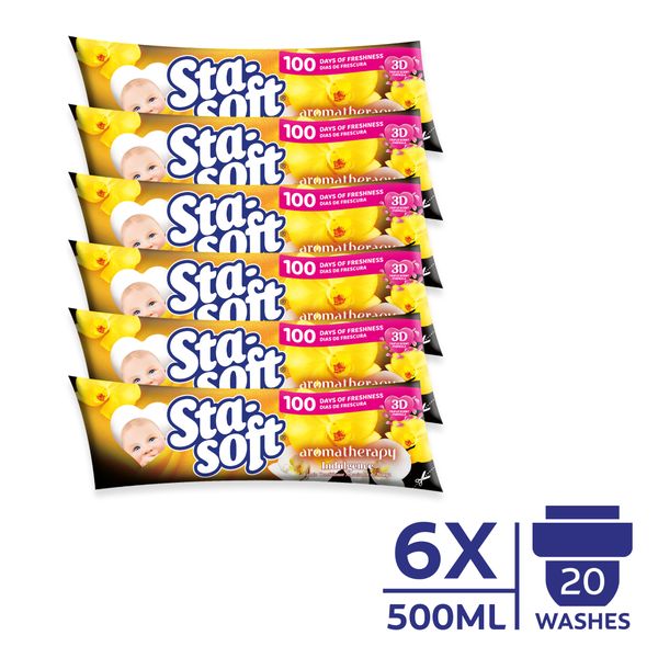 Sta-Soft Aromatherapy Indulgence Fabric Softener Refill - 6x500ml