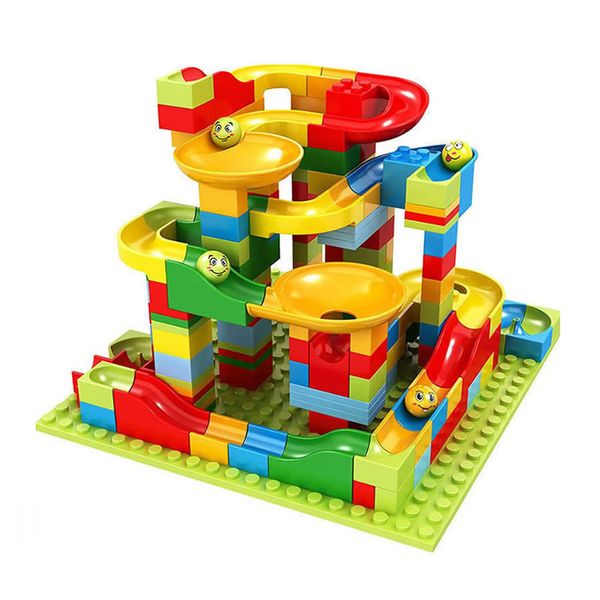 168-Pcs Puzzle Race Track Building Blocks DIY Educational Block Toys