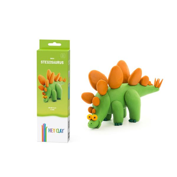 Hey Clay: Modelling Air-Dry Clay with Interactive App - Stegosaurus, 3 cans